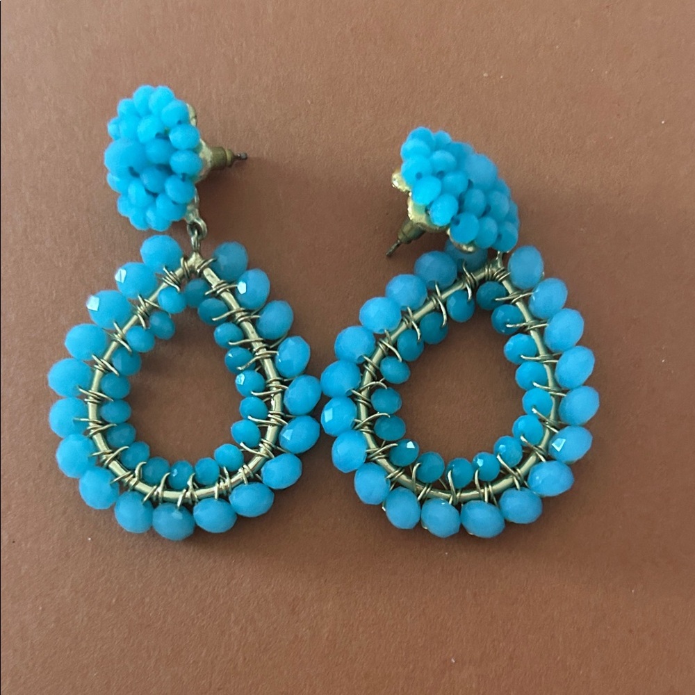 Lisi Lerch Elegant Blue Beaded Earrings